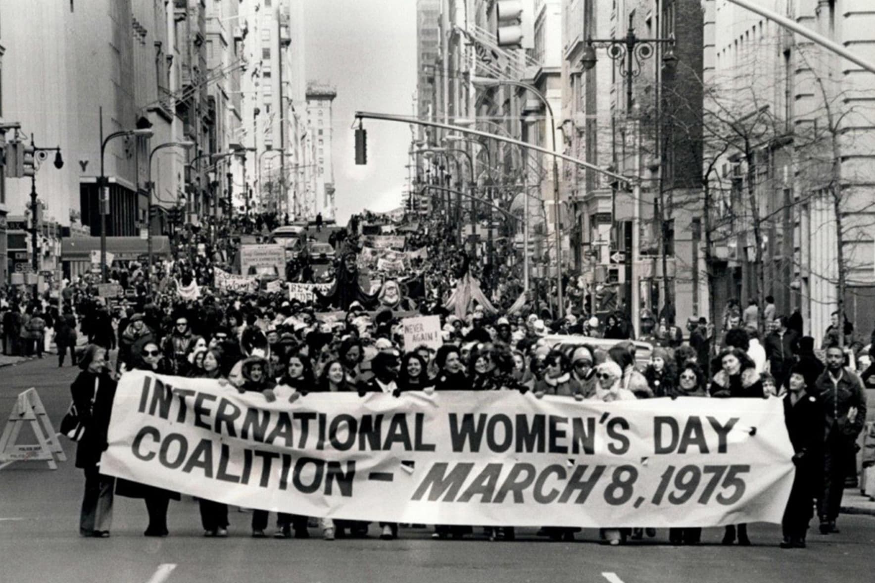 women's history day march - Never Again! International Women'S Day Coalition